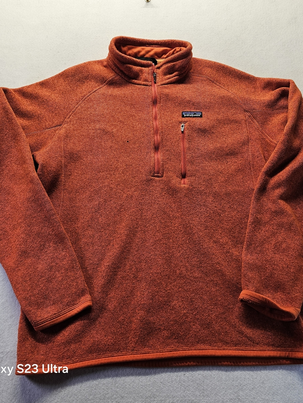 Patagonia Men’s Quarter-Zip Fleece Pullover - Orange